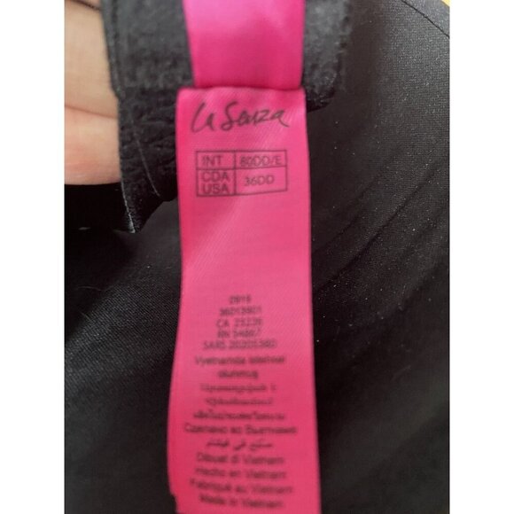 La Senza Sexy Black Lace Bra 36DD Beyond Push Up Adjustable Plunge Lined - Picture 5 of 5